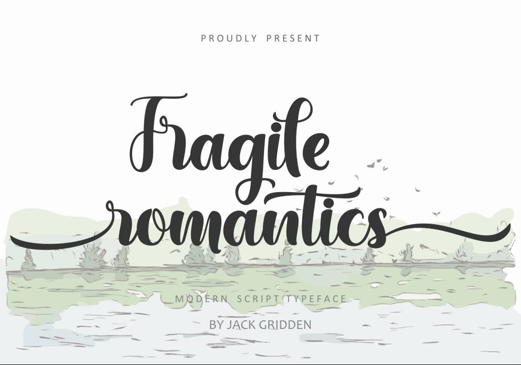 FragileRomantics-personaluse Font website image