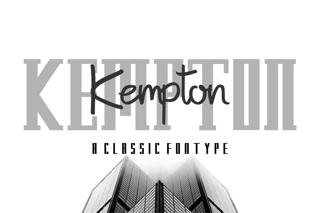 Kempton Demo Font Family website image