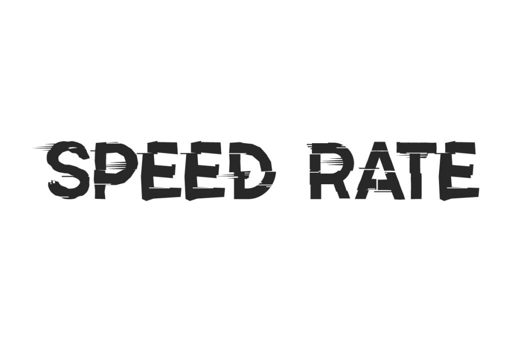 Speed Rate Demo Font website image