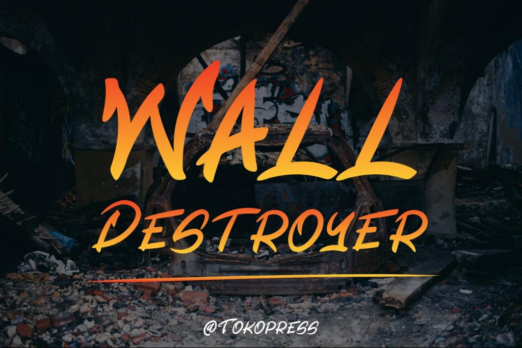Wall-Destroyer Font website image