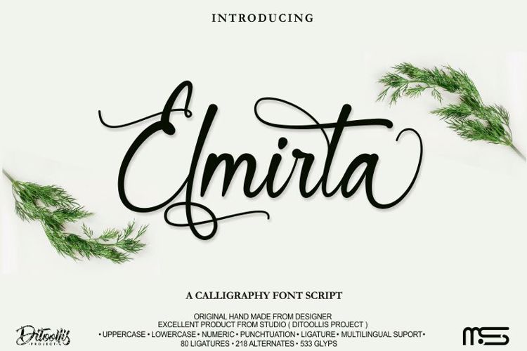 Elmirta Font website image