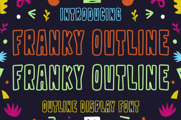 Franky Outline Font website image