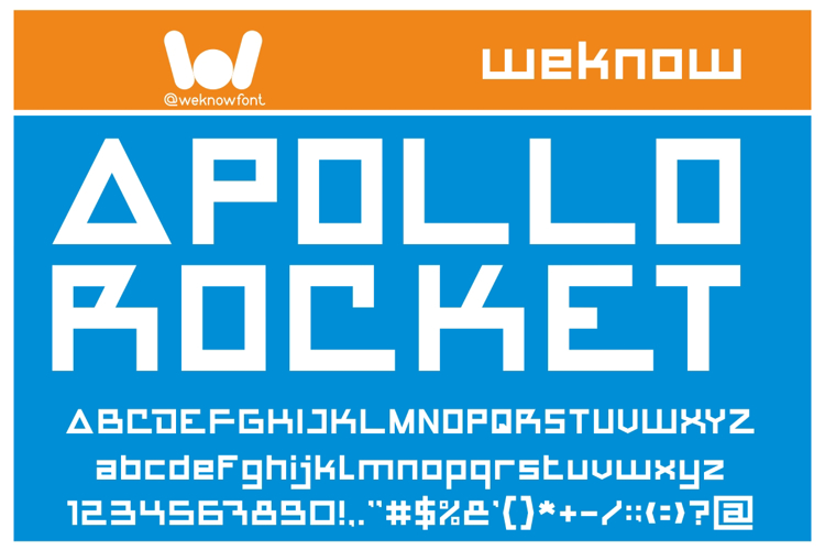 APOLLO ROCKET Font website image