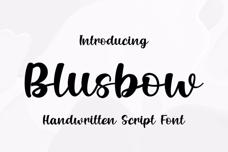 Blusbow Font website image