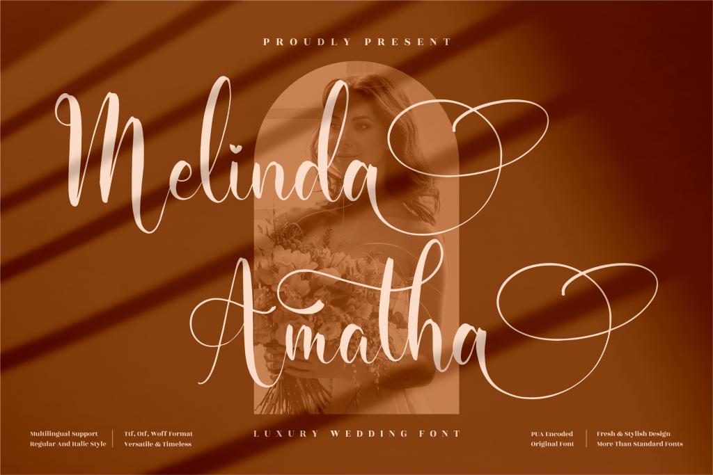 Melinda Amatha Font Family website image