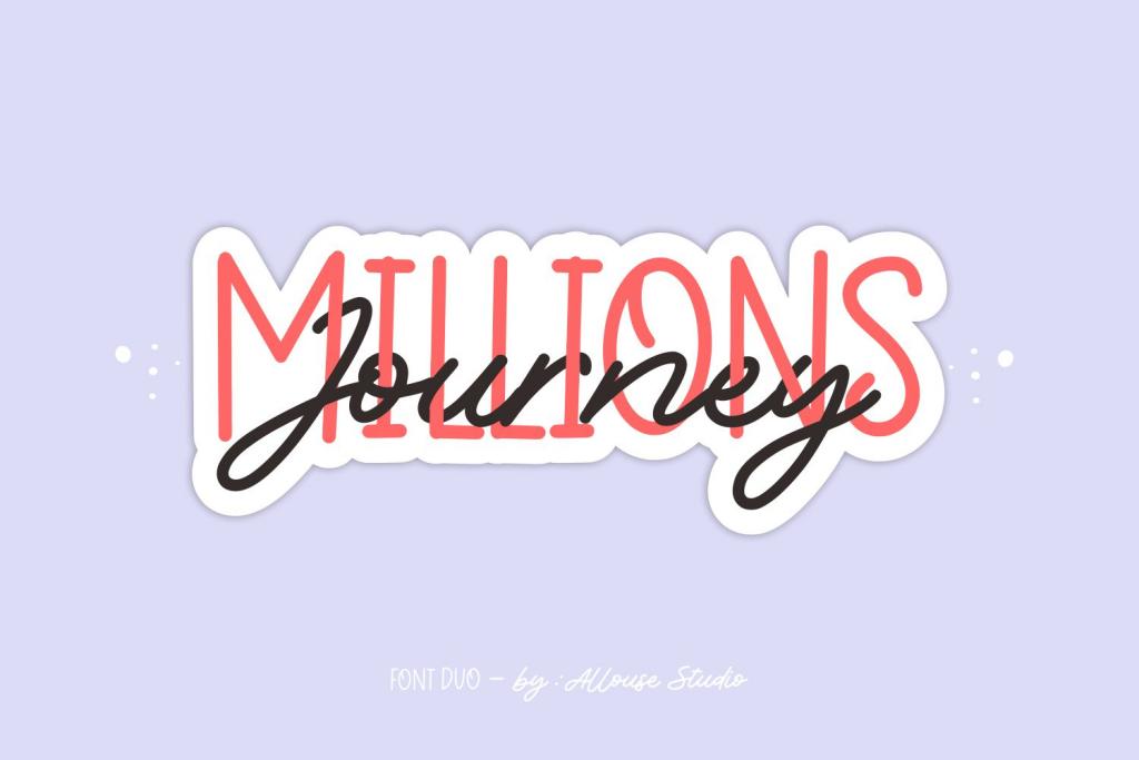Millions Journey Demo Font Family website image
