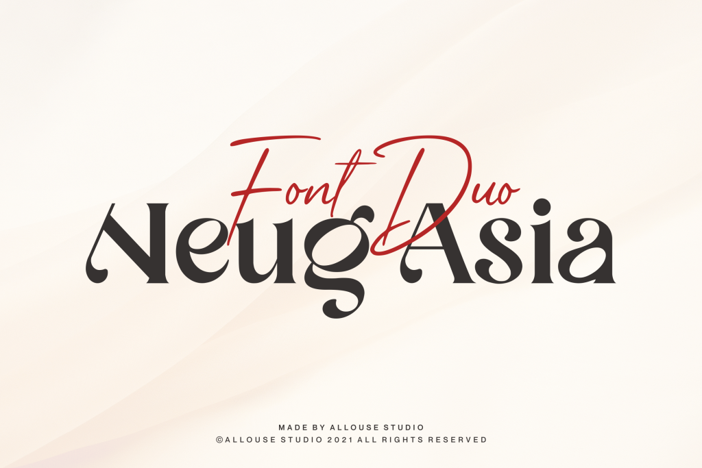 Neug Asia Demo Font Family website image
