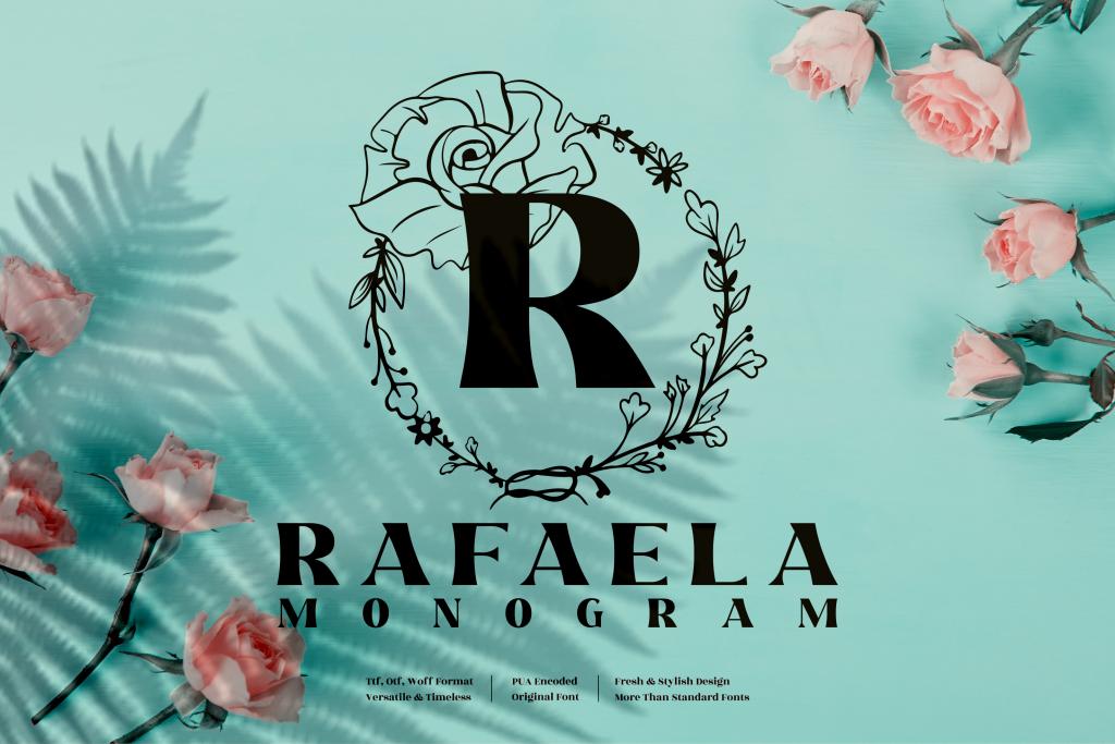 Rafaela Monogram Font website image