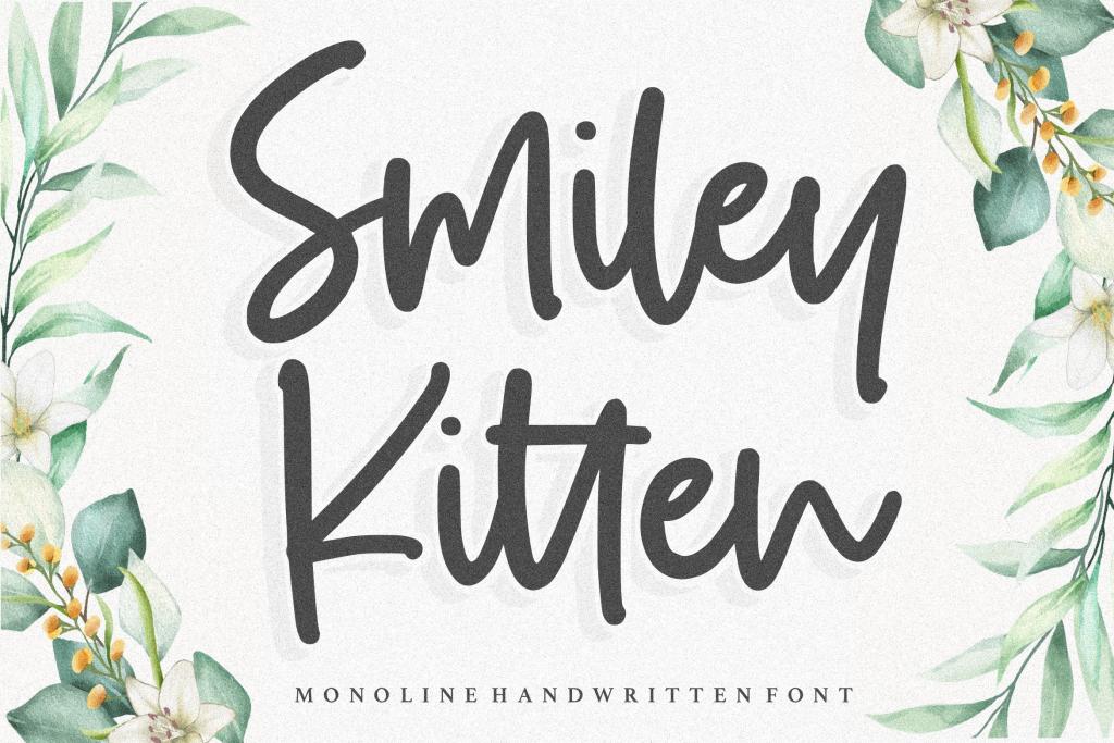 Smiley Kitten Font website image