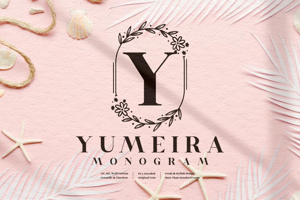 Yumeira Monogram Font website image