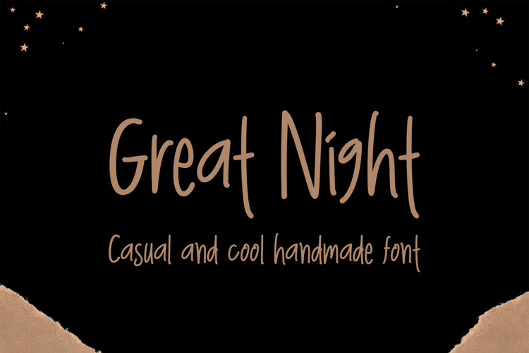 Great Night Font website image