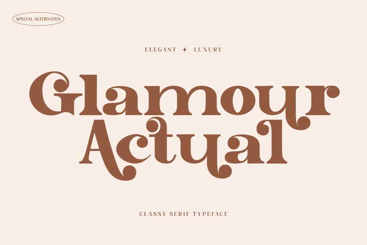 Glamour Actual Font website image