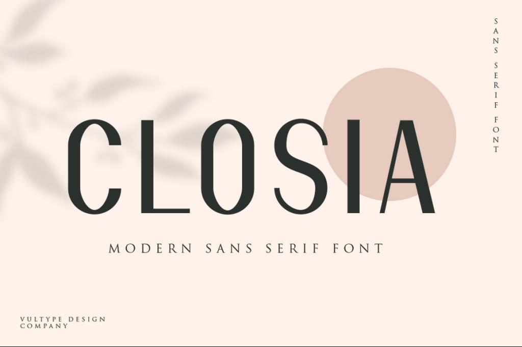 Closia Font website image