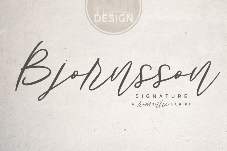 Bjornsson Signature Font website image