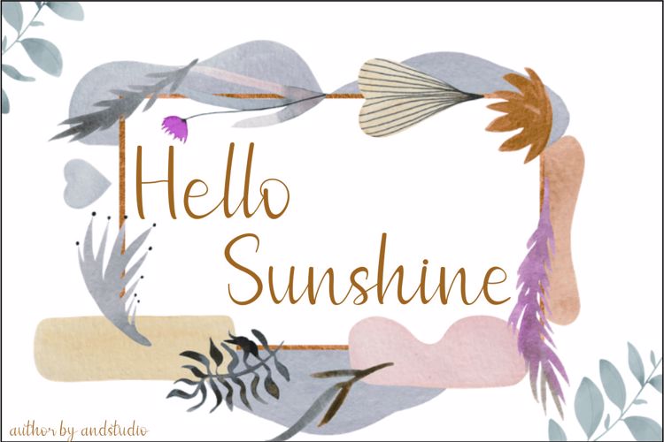 Hello Sunshine Font website image