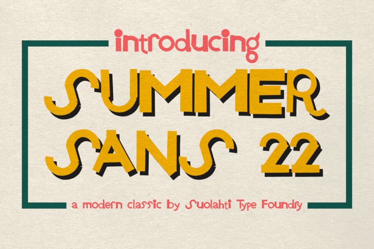 Summer Sans 22 Font website image