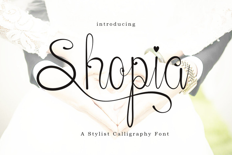 Shopia Font website image