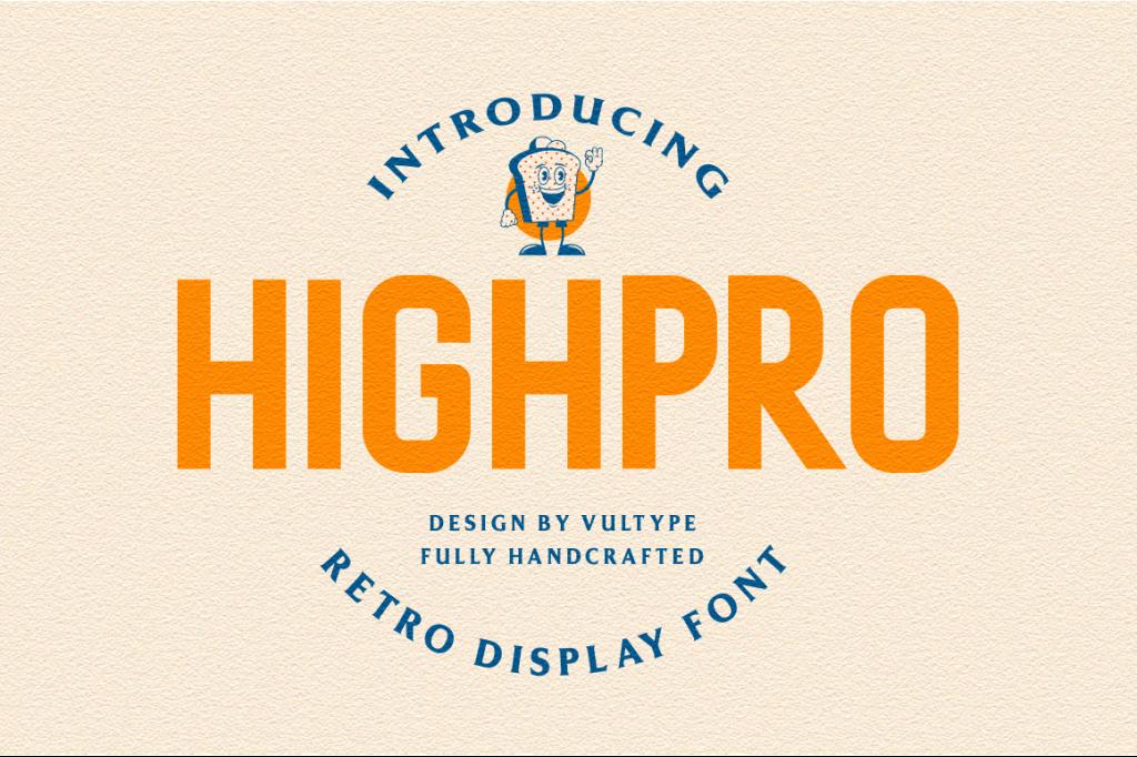 Highpro Font website image