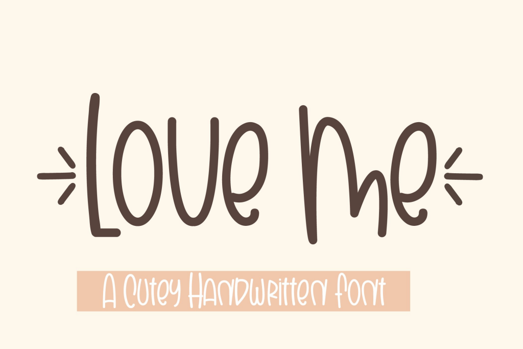 Love Me Font website image