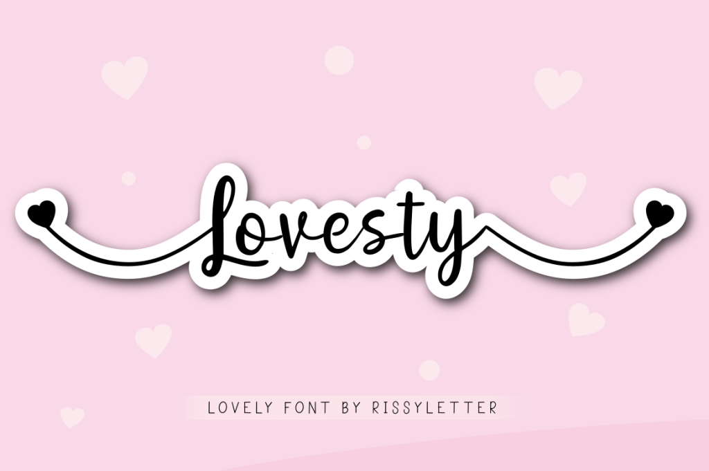 Lovesty Font website image