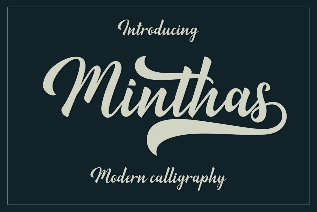 Minthas Script Font website image