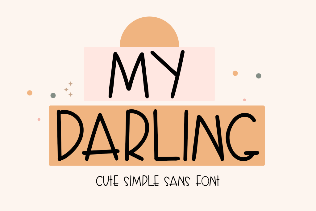 My Darling Font website image