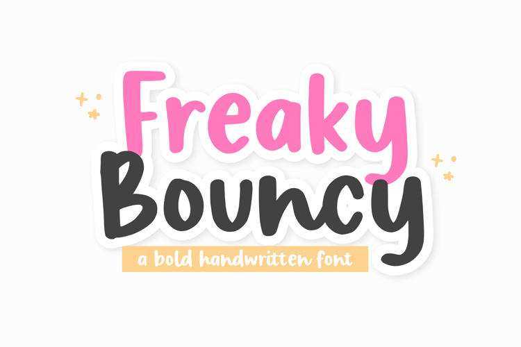Freaky Bouncy Font website image