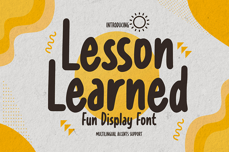 Lesson Learned Font website image