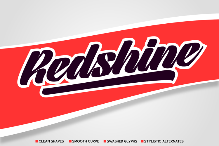 Redshine Script Font website image