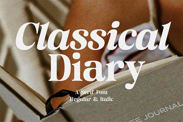 Classical Diary Font website image