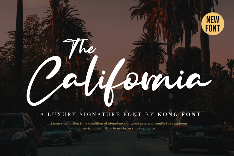 The California Font website image