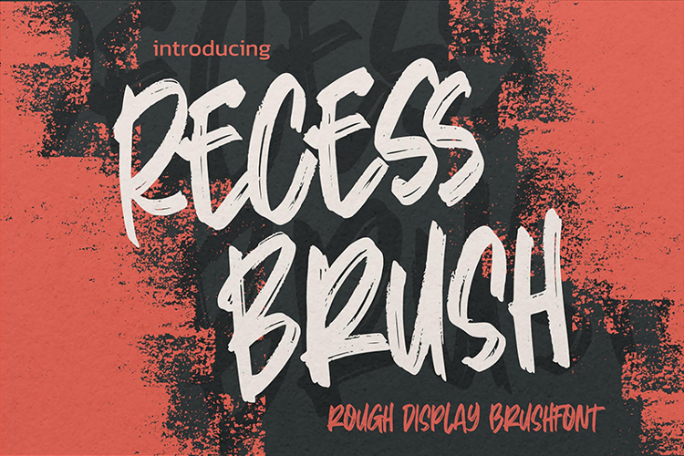 Recess Brush Font website image