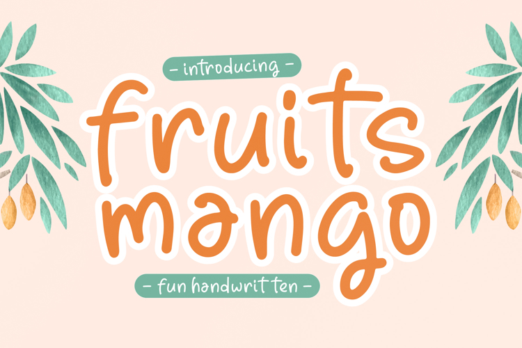 fruits mango Font website image