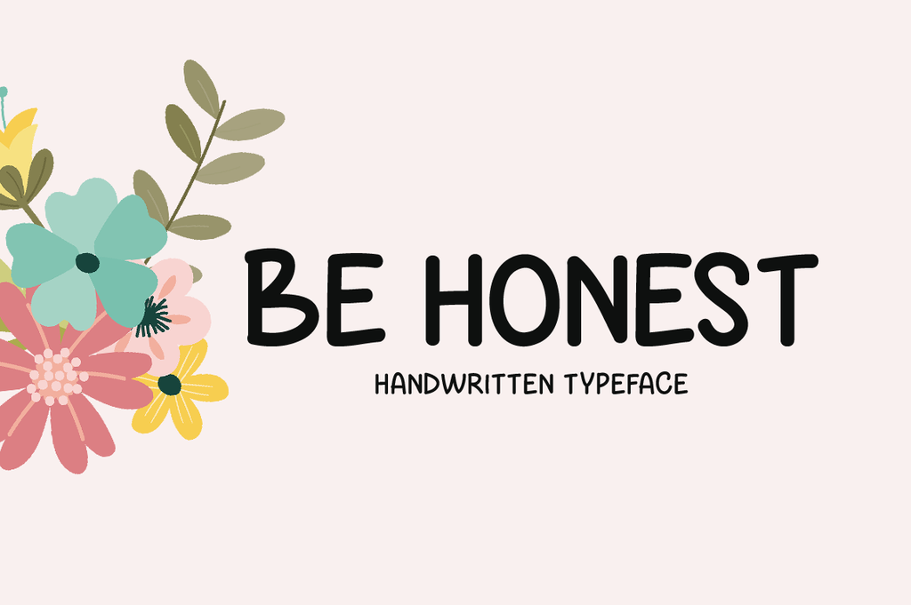 Be Honest Font website image