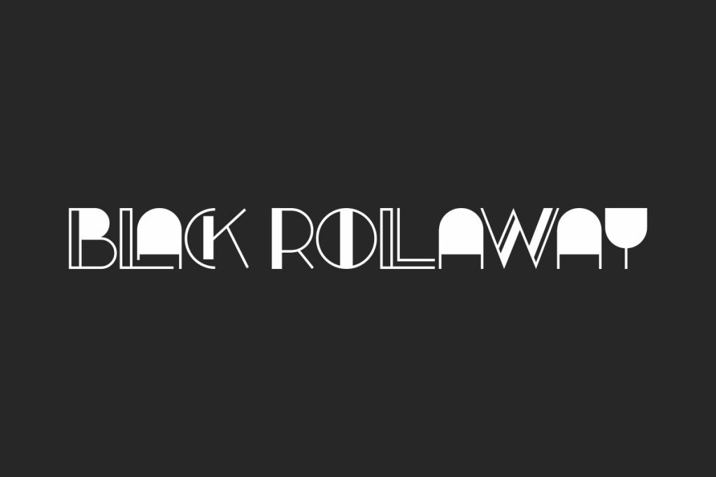 Black Rollaway Demo Font website image