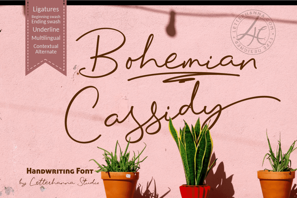 Bohemian Cassidy Free Font website image