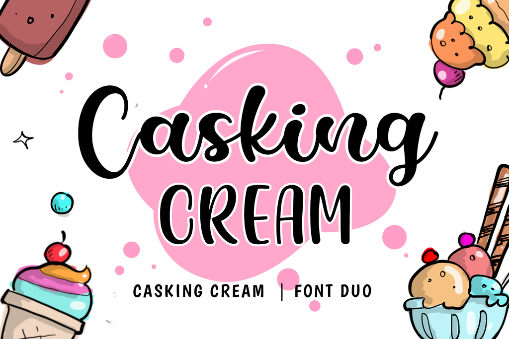 Casking Cream Font Family website image