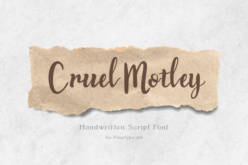 Cruel Motley Font website image