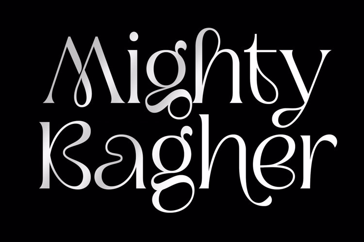 Mighty Bagher Font website image