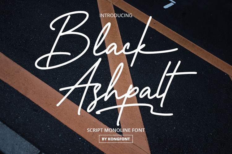 Black Ashpalt Font website image