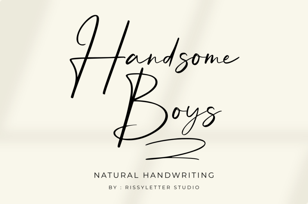 Handsome Boys Font website image
