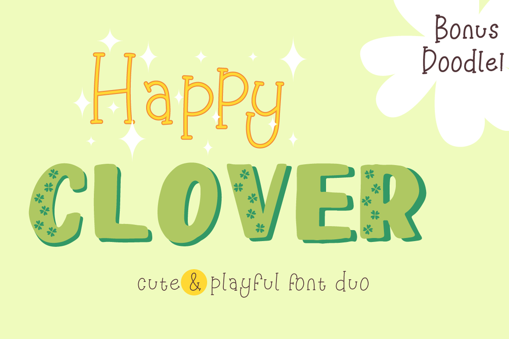 Happy Clover Font website image