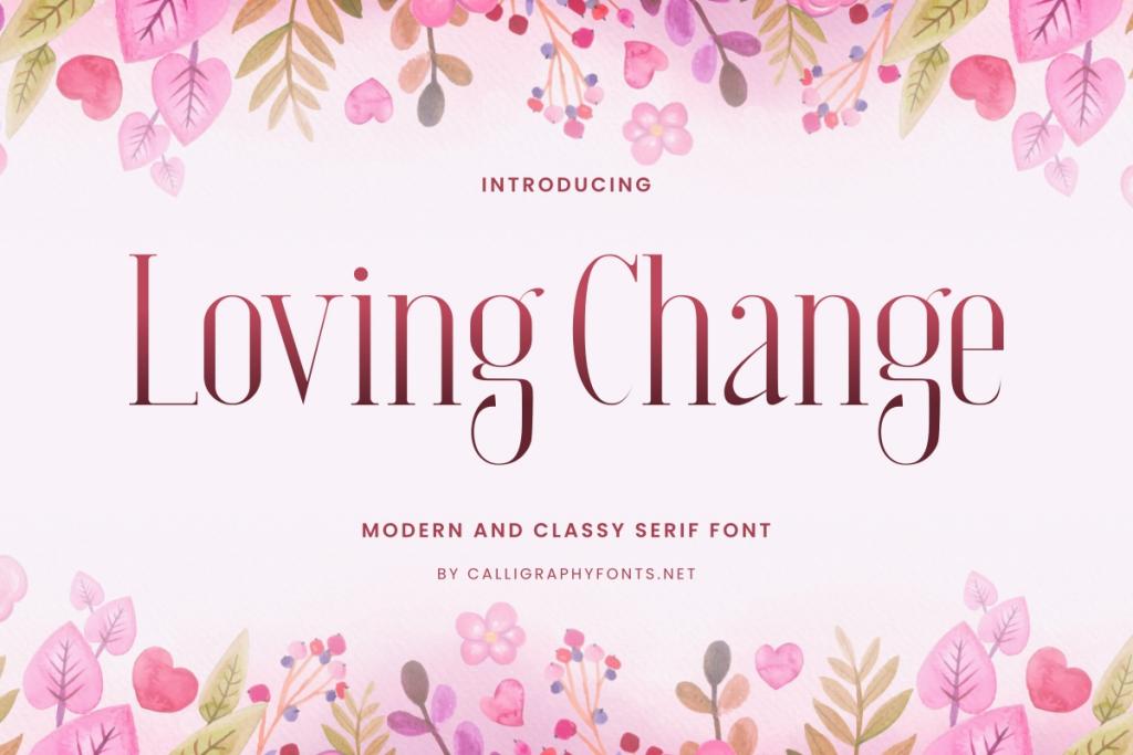Loving Change Demo Font Family website image