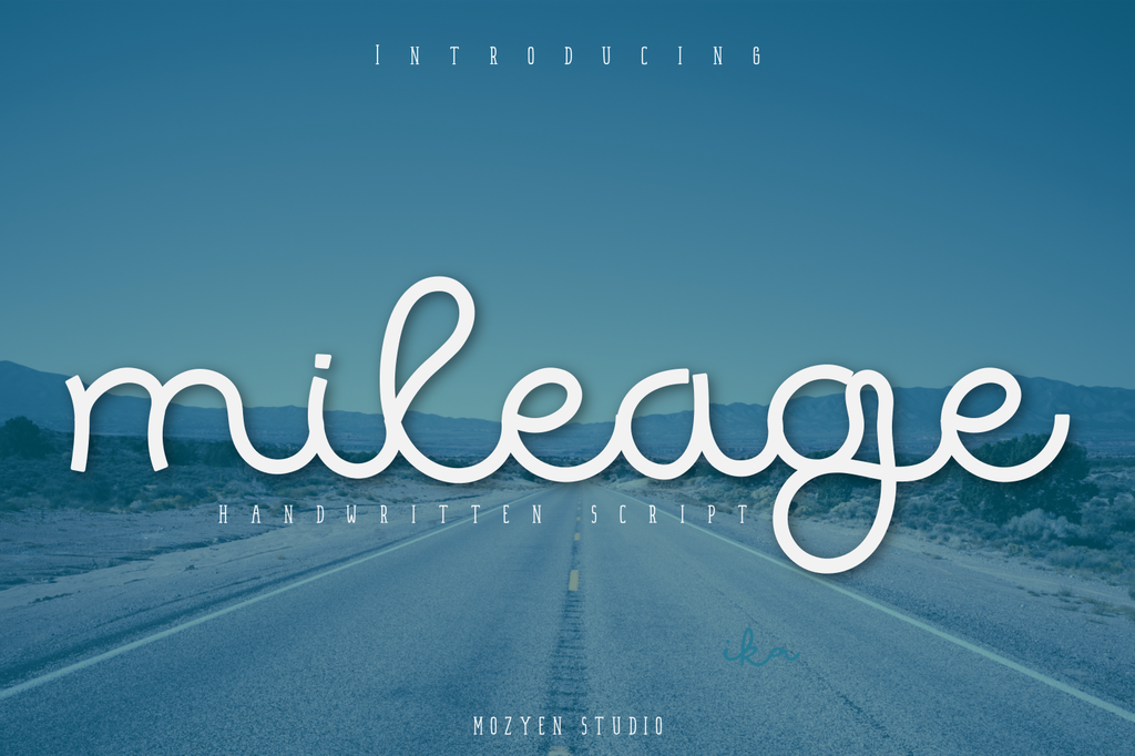 mileage Font website image