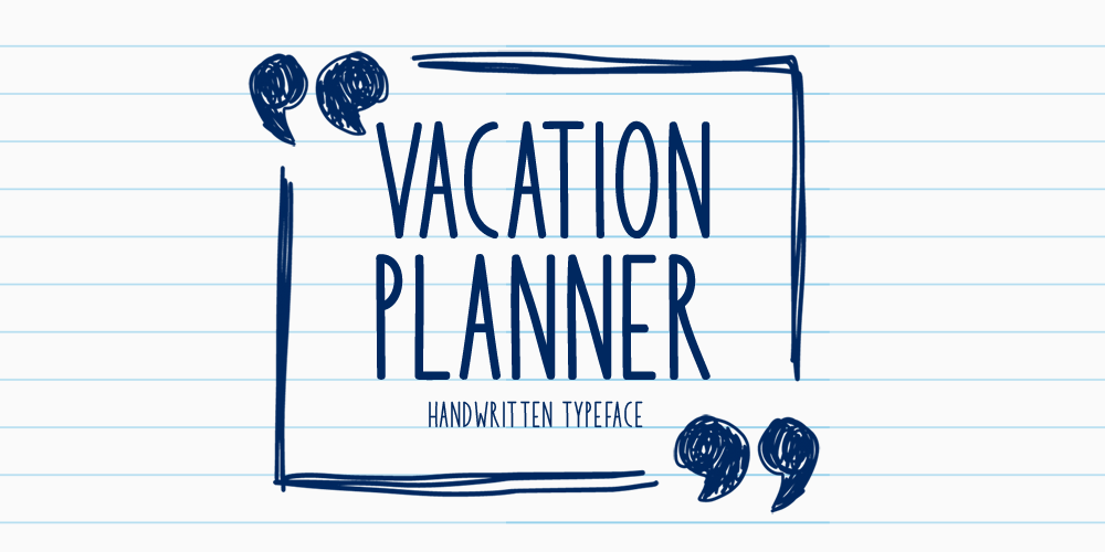 Vacation Planner Font website image