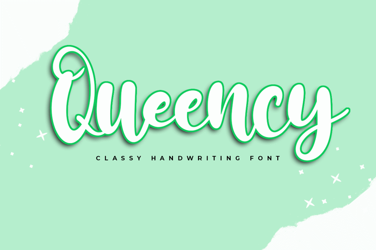 Queency Font website image