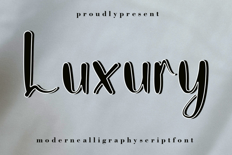 Luxury Font website image