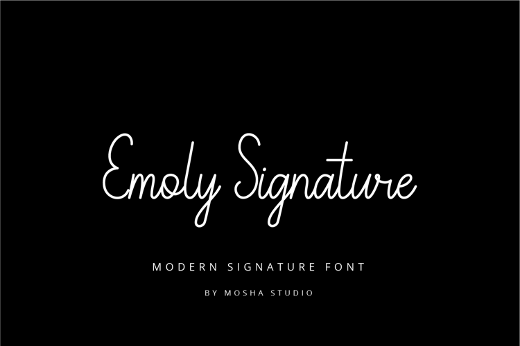 Emoly Signature Font website image