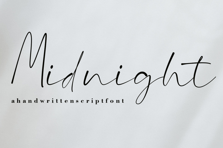 Midnight Font website image