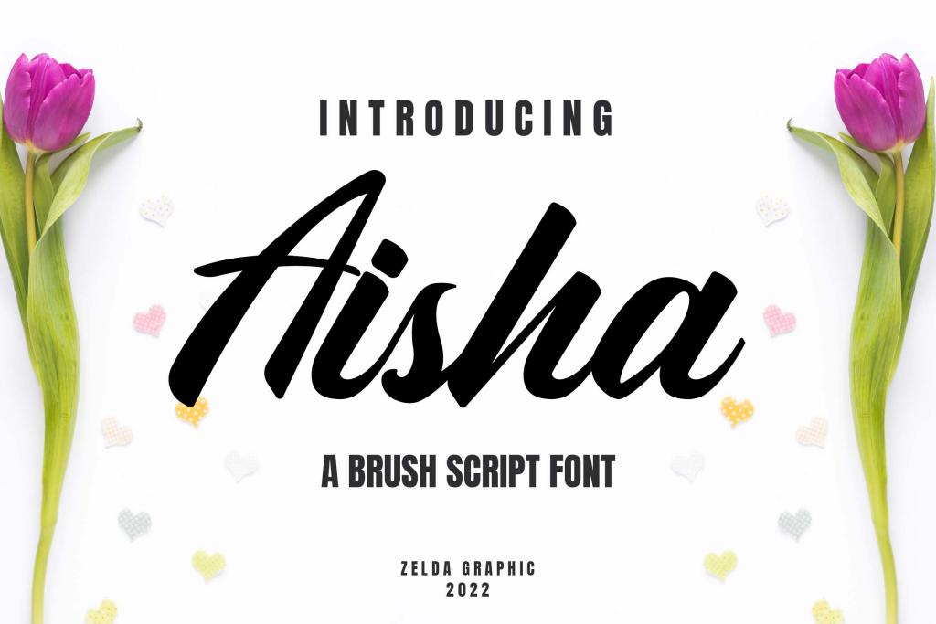 Aisha Font website image